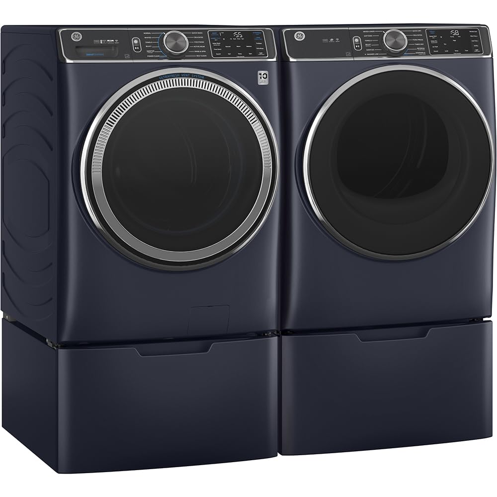 5.0 cu. ft. Smart Sapphire Blue Front Load Washer with OdorBlock UltraFresh Vent System with Sanitize and Allergen