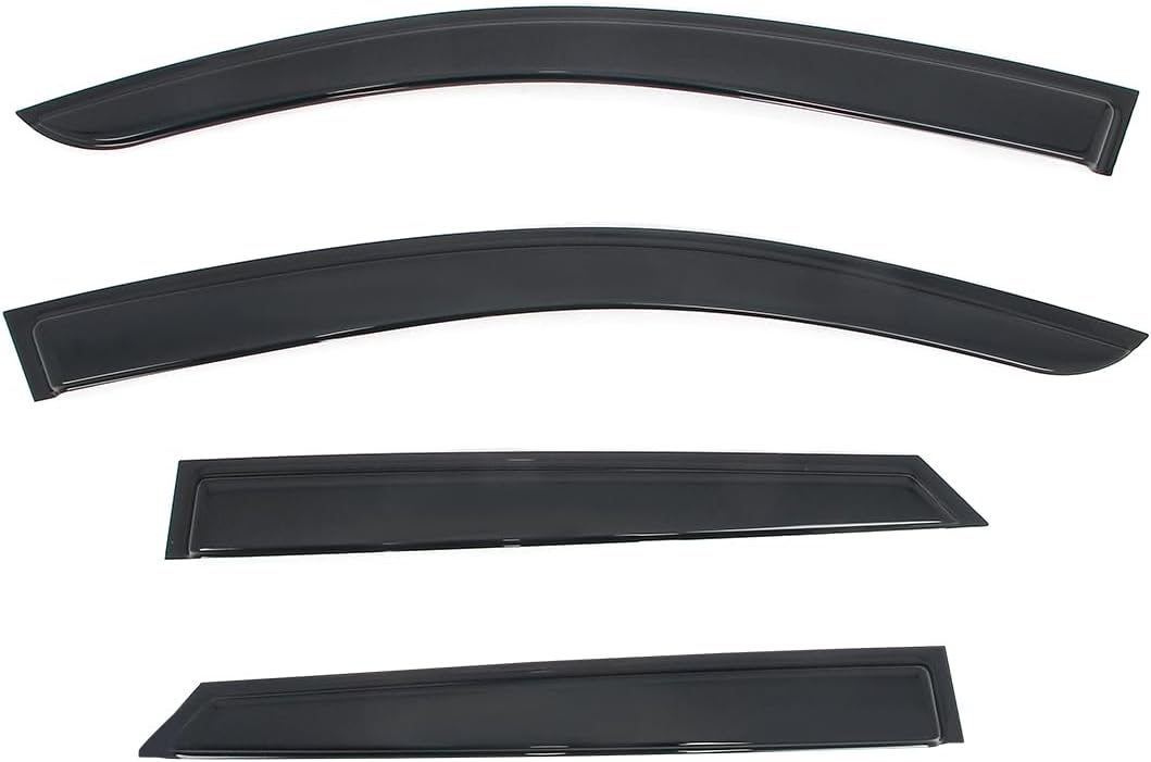 Side Window Deflectors, Compatible with 2024-2025 Chevrolet Blazer EV,Tape on Slim Style Smoke/Tinted Acrylic, 4PCS, Window Rain Shields