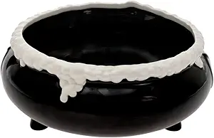 Boston International Ceramic Dishwasher and Microwave Safe Halloween Party Decorations Serving Bowls, Holds 10 Cups, Cauldron