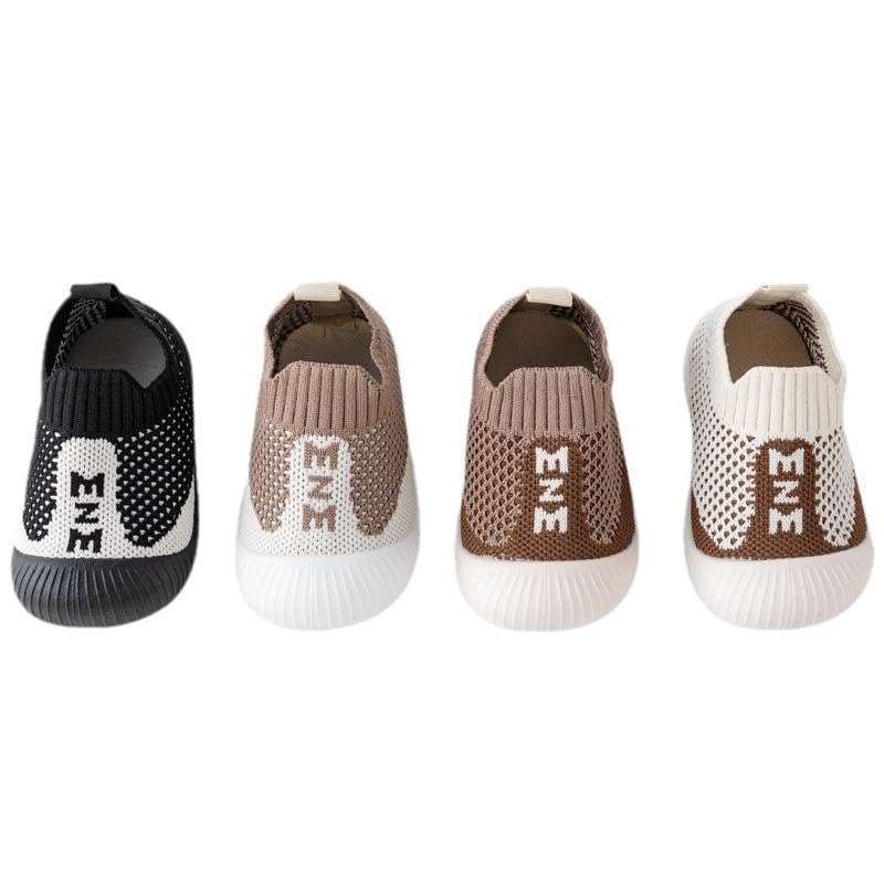 Image of TS WITH TECHSUN Lightweight Baby Boy Girl Soft Soles Shoes, Knitted Breathable Slip-On Mesh Summer Casual Sneakers Floor Socks, Toddler Walking Shoes Infant First Running Kids Shoes