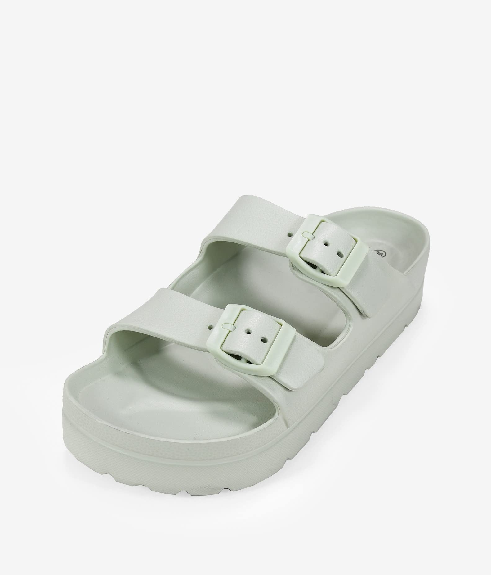 BOSANOVA Sandalias de Goma Estilo Pala con Dos Tiras al Empeine con Detalle de Hebillas Regulables y Suela de Plataforma. Sin Cierre. Calzado para Mujer