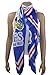 DWO Order of the Eastern of Scarf Oversized Faux Silk Scarf, 36x72 Inches, Royal Blue
