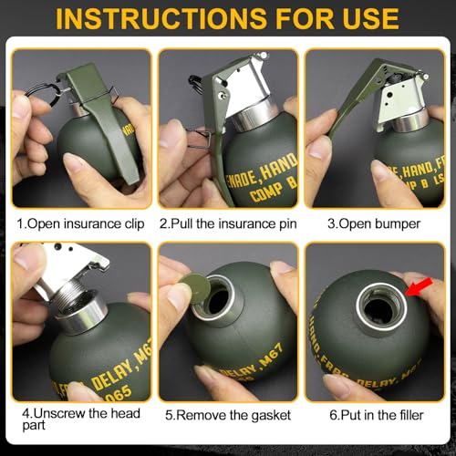 Dummy Grenade Toy Model Plastic Grenades CS Airsoft Tactical Gear Accessories for Army Fans Cosplay Movie Props Outdoor (M67)