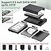 3.5 Hard Drive Enclosure, USB 3.0 Internal/External Hard Drive Case for 3.5/2.5 inch SATA HDD Up to 20TB Data Recovery Kit Support UASP with 12V 24W Power Adapter