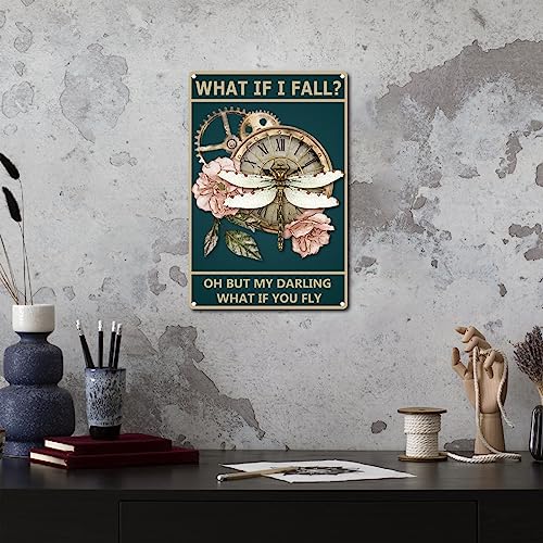 CREATCABIN Libelle-Schild Vintage-Metallblechschild Wanddekoration Retro-Gemälde Poster Plakette Eisendekoration Kunstwandgemälde Aufhängen Geschenk Für Zuhause Küche Bar Restaurant Club 30x20cm