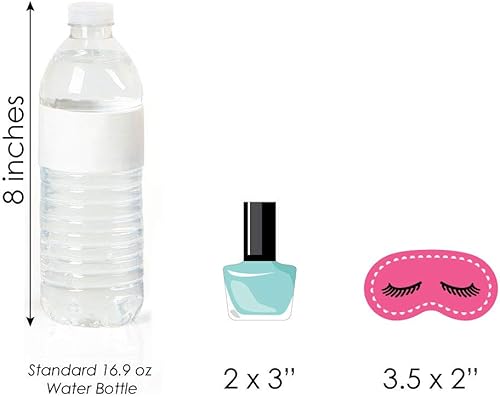 Miniatura 6 de Big Dot of Happiness Día de spa  Decoración para cupcakes de postre  Maquillaje para niñas  Selecciones transparentes para golosinas  Juego de 24