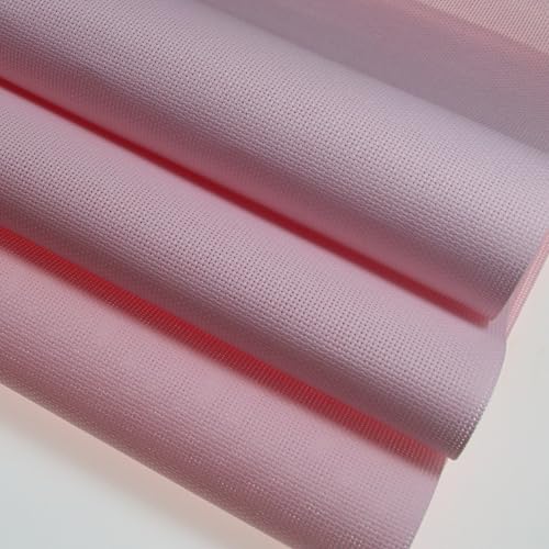Image of KCS 3 pc of 15 inch x 18 inch(38cmx45cm) Counted Cross Stitch Cotton Aida Cloth Needlework Rolled Fabric Box,18CT,Pink