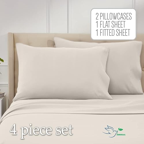 Miniatura 2 de CORDIAL Juego de sábanas de 800 hilos 100% algodón egipcio, suave y transpirable, altamente premium, tejido de satén de lujo de 5 estrellas, calidad
