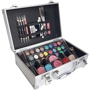 BCT-Kosmetik 52 Makeup Set with Travel Vanity Box Set Professional Carry & Storage Train Case Beauty Makeup Cosmetic & Tools for Gift Travel Make Up Carry Box Christmas