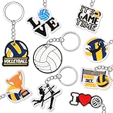 Batiyeer 36 Pack Volleyball Keychains Bulk Party Favors Sports Gifts Ball Key Chains Funny Keyring for Women Men Birthday Supplies