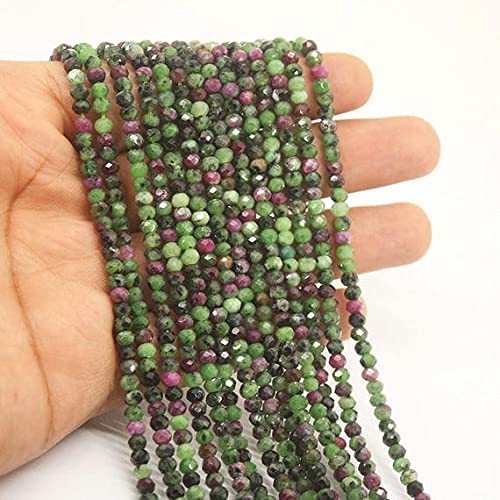 Perles rubis zoïsite bicolore 4mm pour créer des bijoux bohèmes faits main