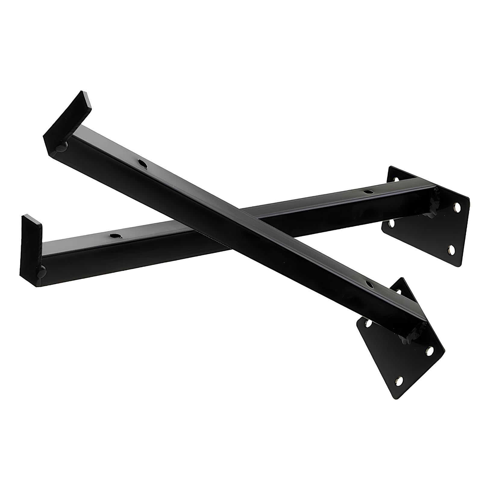 2 Supporti per Scaffali, da 25cm 30cm 35cm 40cm 50cm, Reggimensola a Scomparsa, Reggi Mensola da Muro, Staffe per Mensole Pesanti con Viti(Black,40cm/15.75in)
