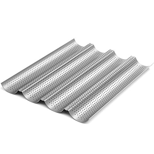 image for Tiawudi 2 Pack Nonstick Perforated Baguette Pan 15
