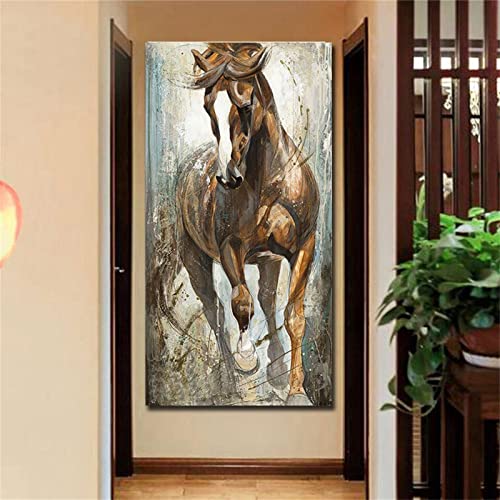 Broderie diamant cheval complet 90x270cm pour créer une oeuvre d'art en strass haut de gamme