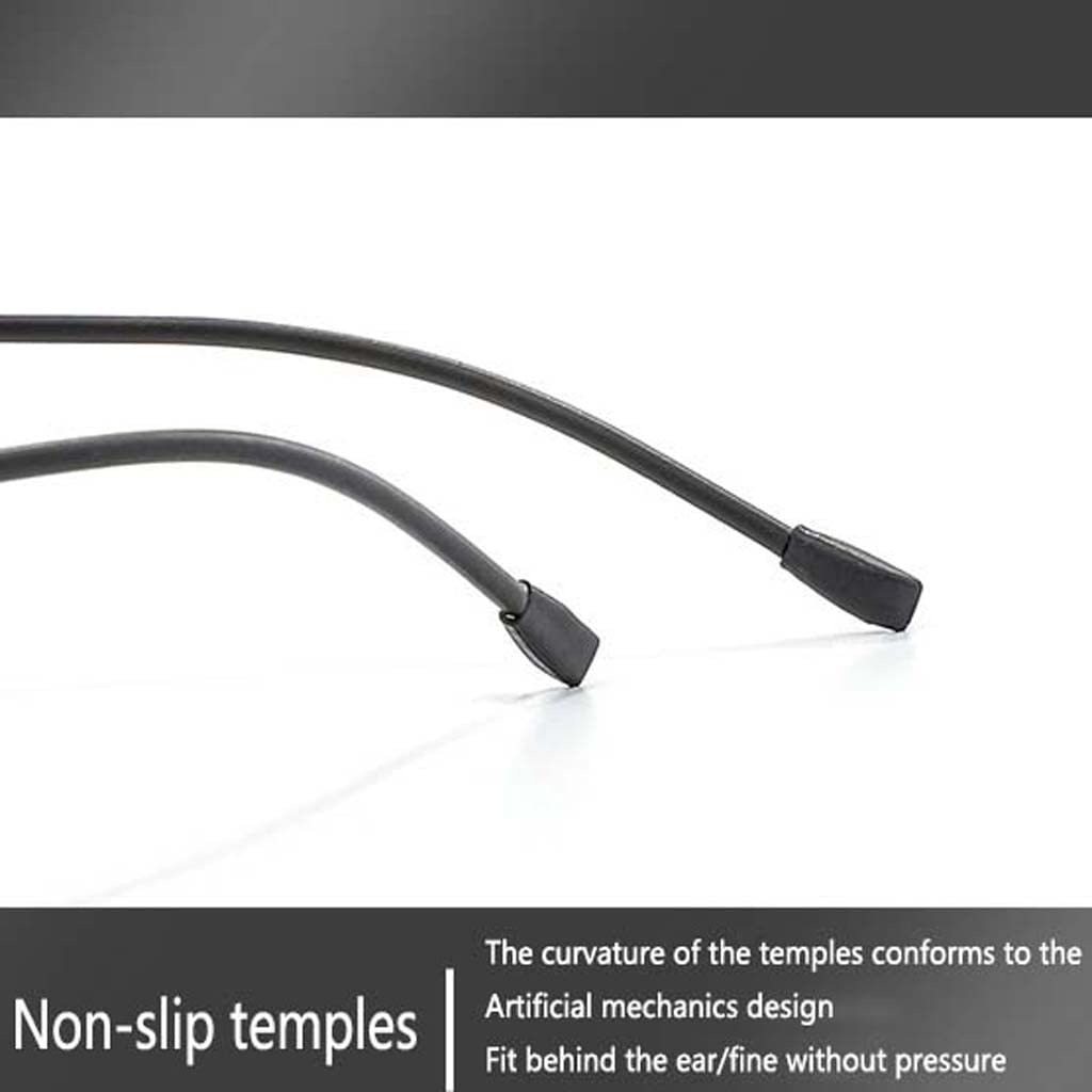 Herren-Lesebrille mit kleinem Rahmen, Anti-Blaulicht-Lesebrille, rechteckige optische Brille aus Metall, Lese-Molekularlinsen