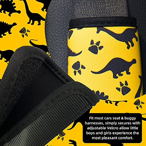 Image of Seat Belt Cover for Kids, Seat Belt Pad for Boys Girls, Car Seat Straps Shoulder Pads for Kids, Kid's Seat Belt Cushion, Shoulder Strap Pad, 1 Piece (Dinosaur)