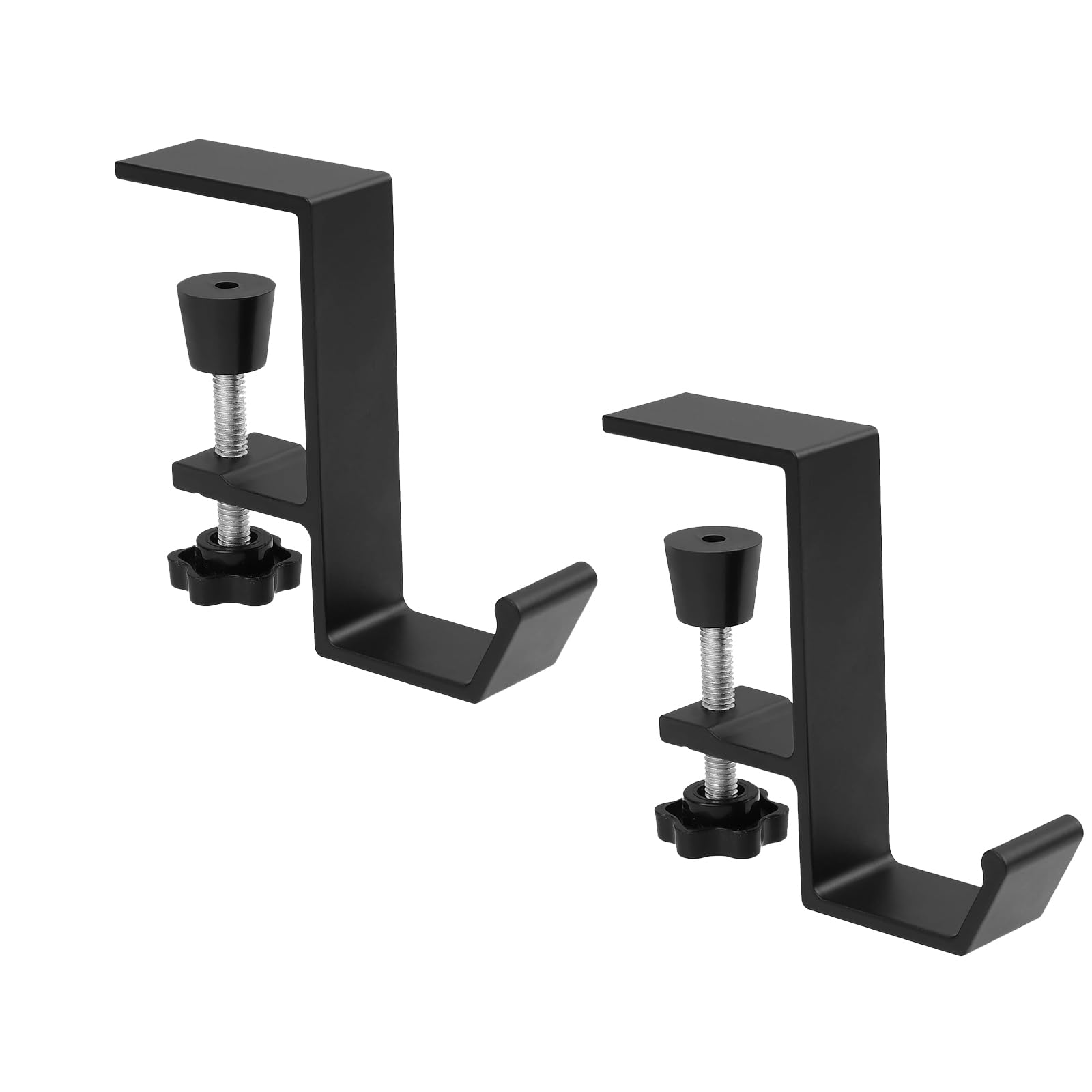 Supporto Regolabile Per Cuffie Sotto Scrivania - Gancio Salvaspazio Con Pinza 1-4.5 Cm, Nero