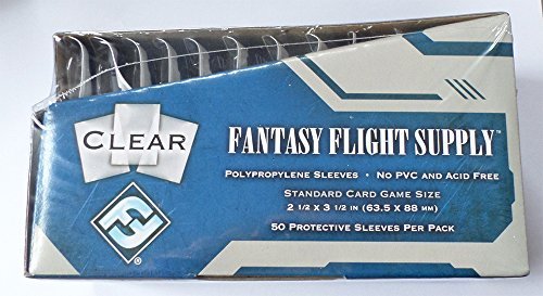 500 Fantasy Flight Games Standard Card Game Size Sleeves - 10 Packs + Box - FFS05 63.5 x 88