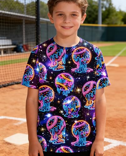 Image of uideazone Tshirts for Boys Kids Short Sleeve T-Shirt 3D Graphic Tee Shirts Tops Clothes 4-16 Years