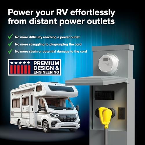 image for Camco PowerGrip 50-Ft 30-Amp Camper/RV Extension Cord - Standard 30-Am