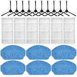BR150 BR151 BR152 Parts Compatible for MAMNV/XIEBro Life/Tuya/ZCWA/MANVN/GTTVO/iMartine BR153 BR154, for MANVINS G20/ Kilgone G20 Robot Vacuum Replacement, 6 Mop Pads, 6 Filters, 10 Side Brushes