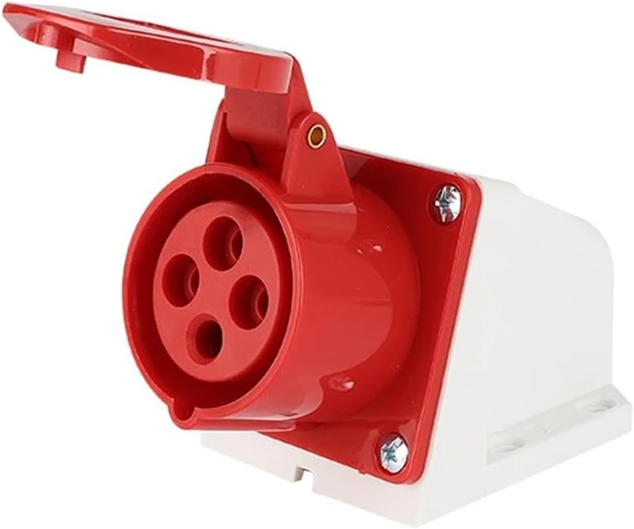 16A/32A 3/4/5 pin IP44 Electrical Connection Wall Mount Connector Socket Plug(Plug,32A_4PIN)