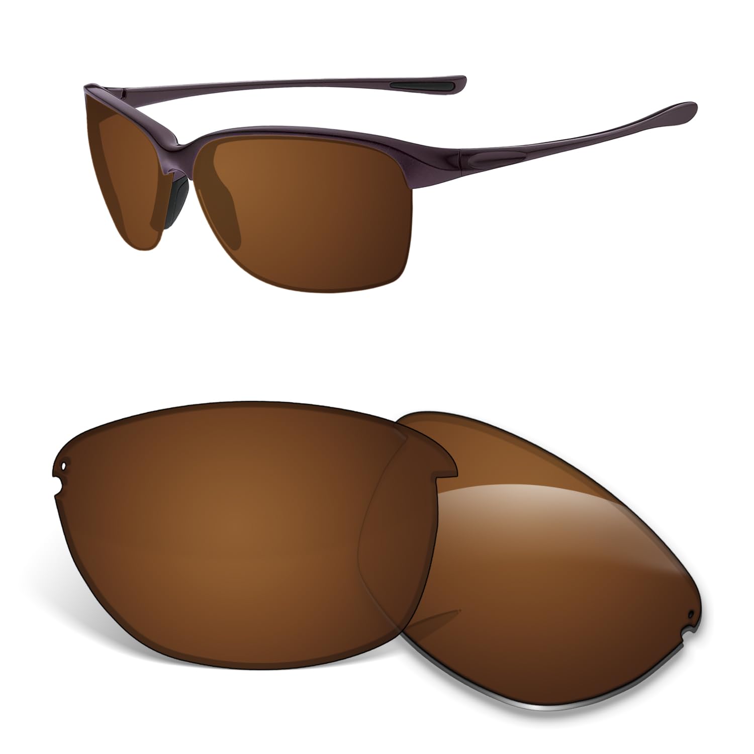 Lentes de repuesto de 1,5 mm compatibles con gafas de sol Oakley Unstoppable OO9191 de 65 mm, antiarañazos y resistentes a los impactos