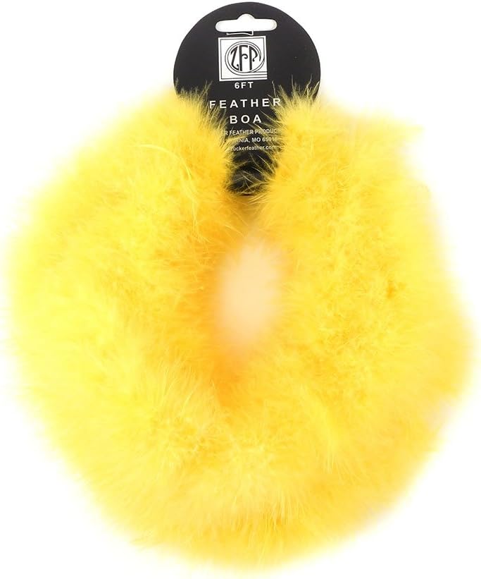 ZUCKER Feather Craft Boa - (72 Inch) Heavy Feather Boas for Party - Mardi Gras Feather Boa, Roaring 20's Costume