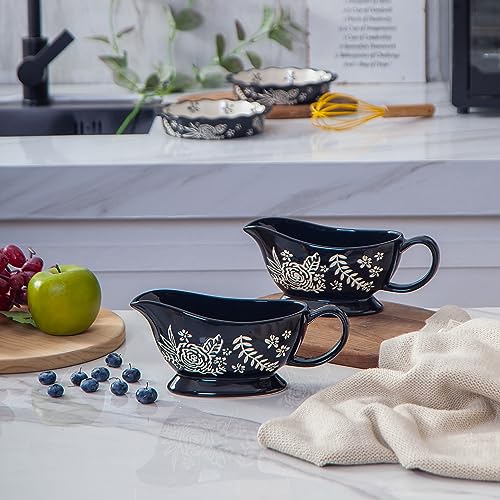 Wisenvoy Gravy Boat Porcelain Gravy Boats 20 Oz Gravy Bowl