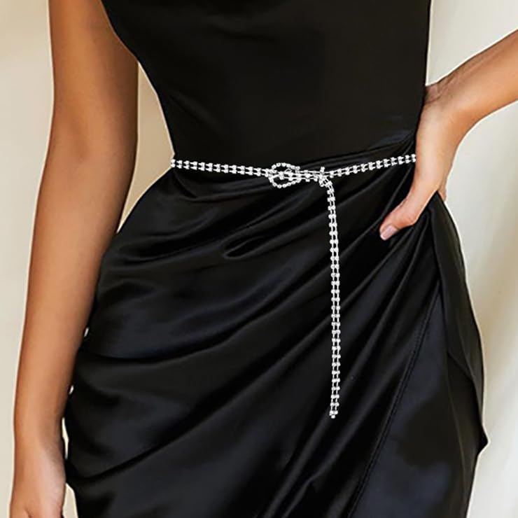 Abien Rhinestone Belts for Women Thin Rhinestone Belt Sparkle Belts for Dresses2