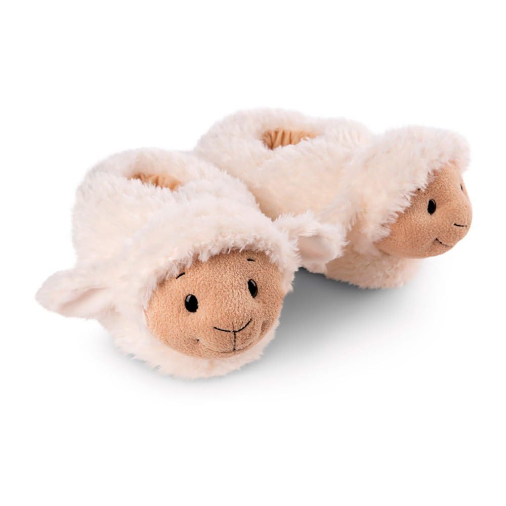 NICI Slippery papcie owieczka Sheepmila rozmiar (M) 34-37 beżowe - Pluszowe ciepłe kapcie ze zrównoważonej produkcji dla chłopców i dziewczynek - kapcie zwierzak z antypoślizgową podeszwą - slippery