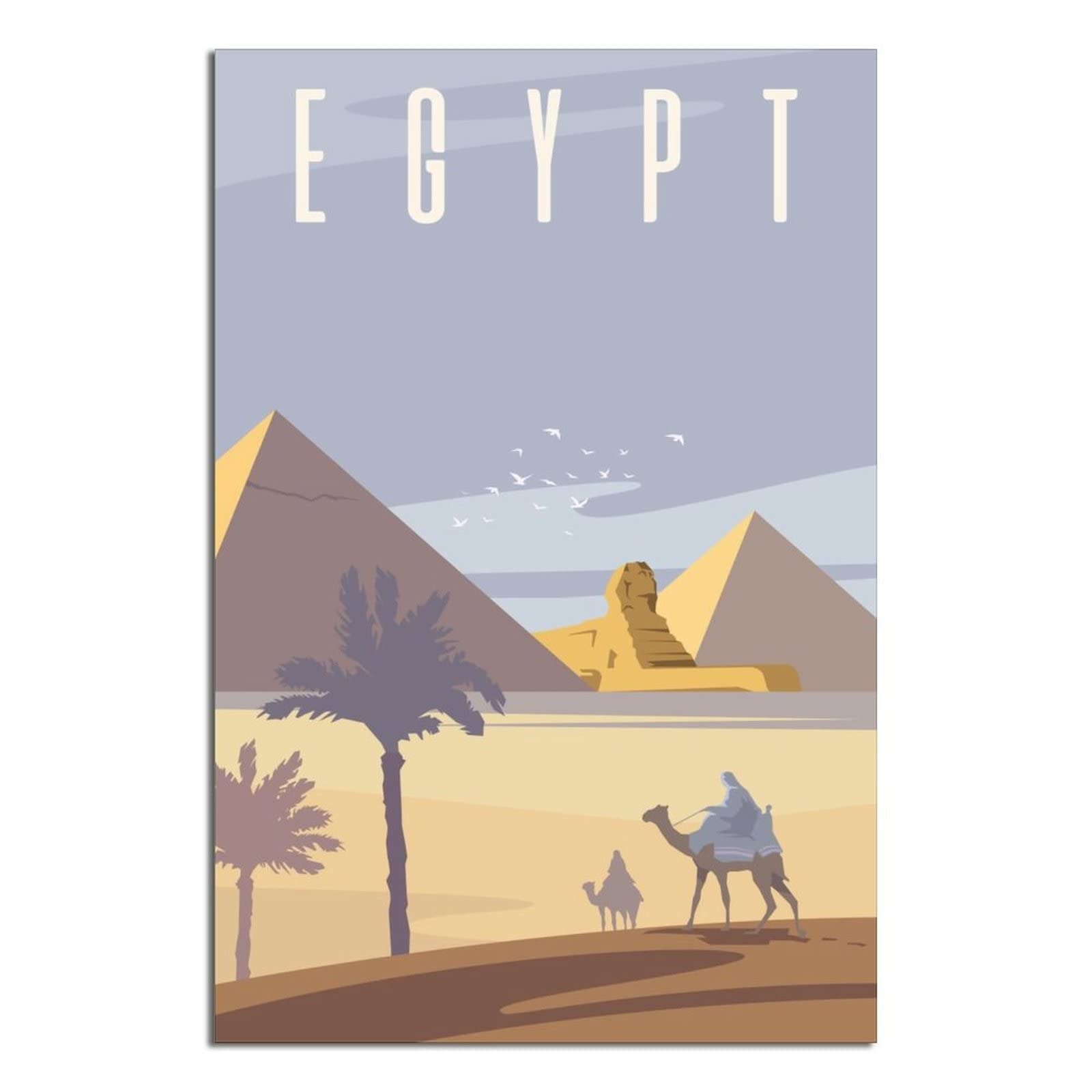 Metal Tin Sign Egypt Metal Sign Travel Vintage Art Wall Decoration Sign Home Kitchen Bar Patio Cave Funny Decoration 15x30cm