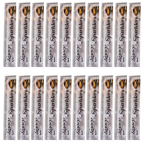 EXCLUSIVE ONLINE 25cm (10) Legacy Handheld Sparklers 20 Packs- Bonfire Night Halloween Christmas New Year Birthday & Anniversary (100 Sparklers)