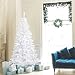 La fete 6 FT PVC Unlit Holiday Christmas Tree w/650 Branch Heads, Unlit White Pine Xmas Tree with Flodable Metal Stand for Indoor and Outdoor