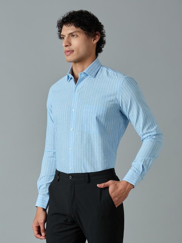 Image of Men's Striped Cotton Formal Shirt