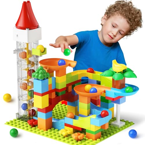 Marble Run Toy Motorized Elevator Marble Maze Kit with Perpetual ...