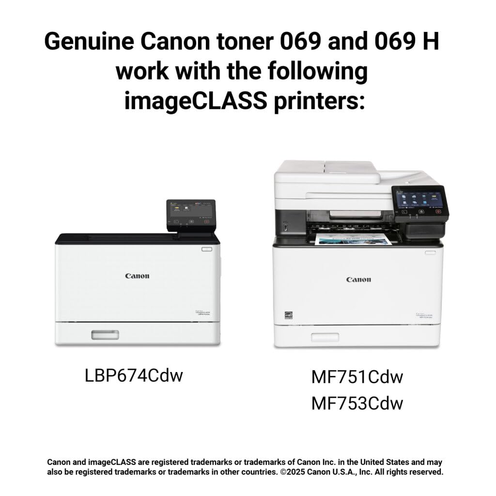 Amazon.com: Canon 069 Toner Cartridge Set – 4 Pack (Black, Cyan