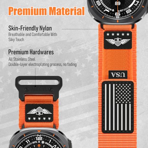 Rugged Nylon for Galaxy Watch Ultra/Ultra 2 Band 47mm (2026/2025/2024) Men by BXUXOHS - Used condition - Image 4