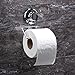 HASKO accessories - Powerful Vacuum Suction Cup Toilet Paper Holder – Wall Mount Stainless Steel Tissue Roll Dispenser for Bathroom & Kitchen – Can be Mounted on Clean Flat Smooth Surface (Chrome)
