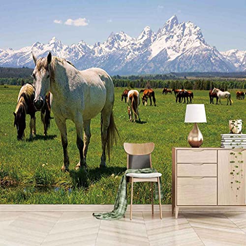 Papier Peint 3D Cheval en Canevas Auto-adhésif | Qualité Premium