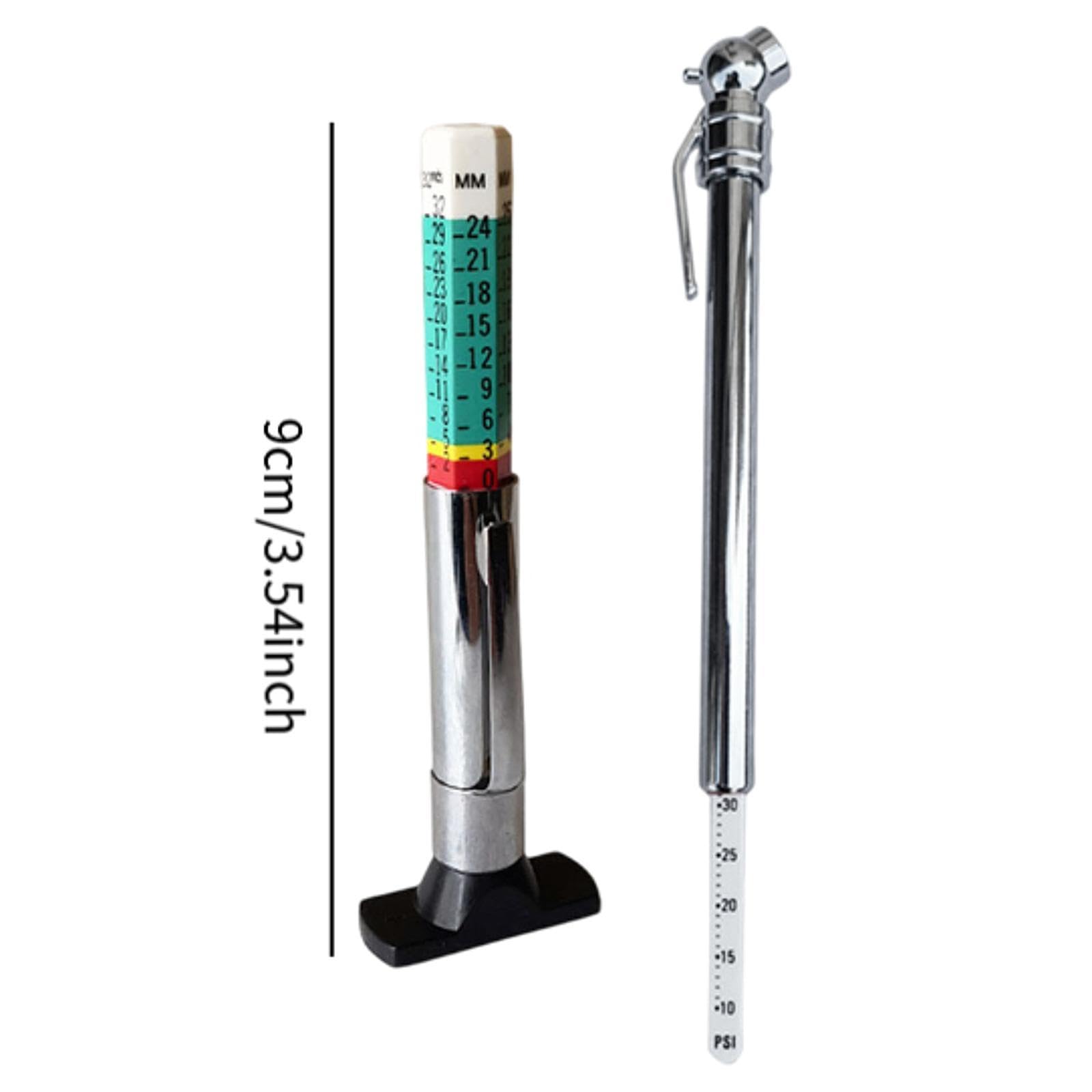 Tire Tread Depth Gauge Pencil Tire Pressure Gauge Accessories Accurate Measurement Tool for Bike Truck Motorcycle Vehicle