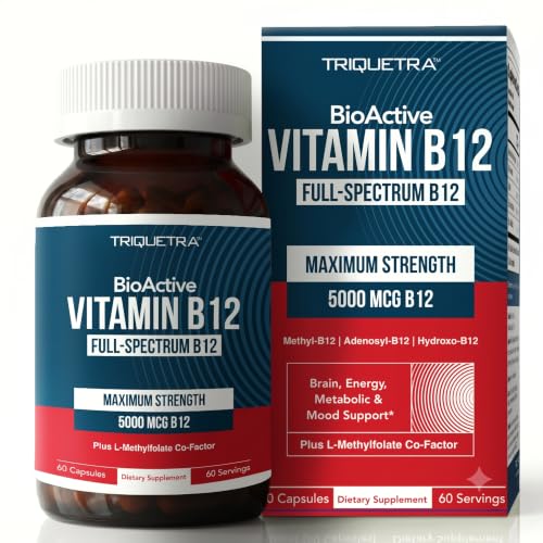 BioActive Vitamin B12 5000 mcg – 3 Forms Vegan 60 Servings