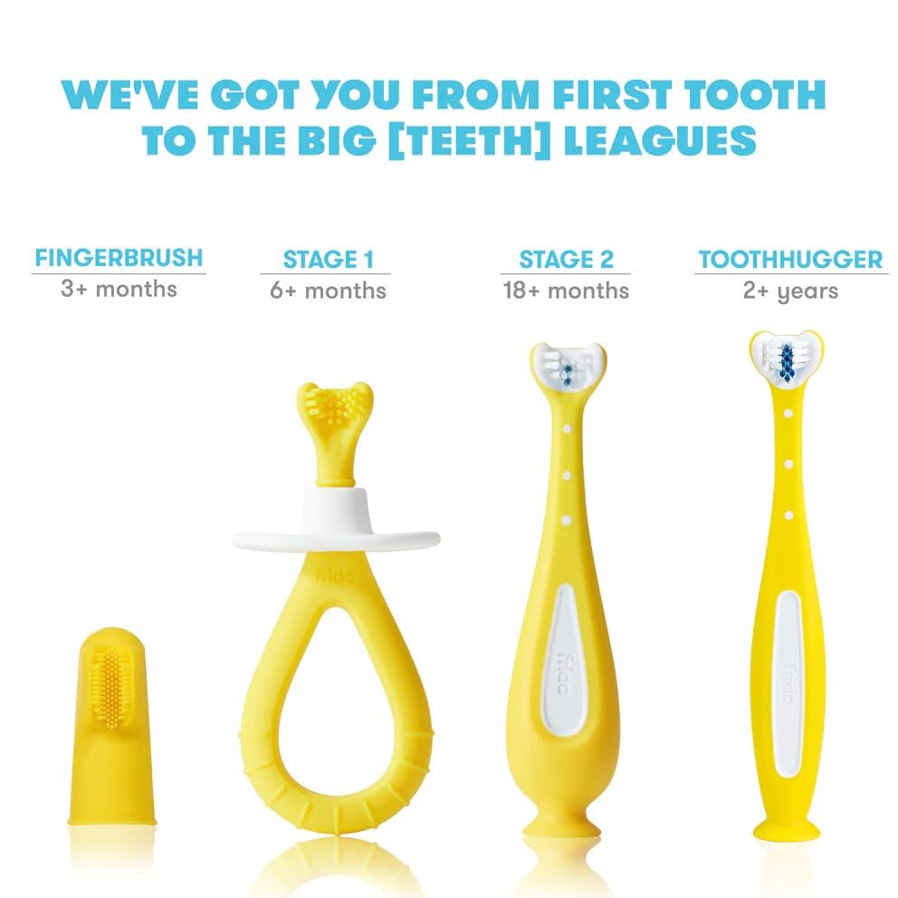 Image of Frida Baby Training Toothbrush for Toddlers (Pack of 2)