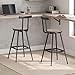 MAHANCRIS Bar Stools, Set of 2 Bar Chairs with Backrest and Footrest, 26