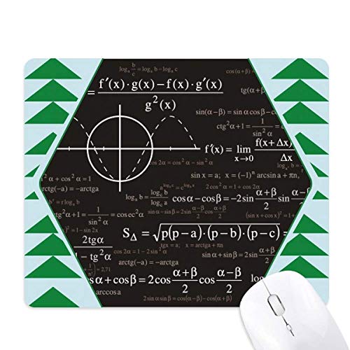 Tapis de souris courbe de formule mathématique tapis en caoutchouc green pine tree bureau