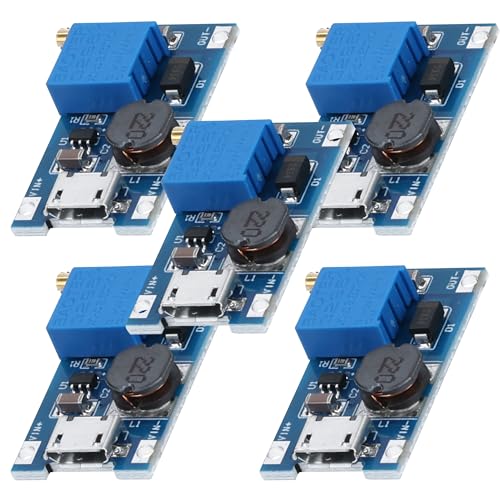 AZ-Delivery 5 x 2A DC-DC Boost Step-Up Wandler, MicroUSB – Universeller Spannungsregler, 2V-24V zu 5V-28V, für MT3608 – Idealer Spannungswandler und Spannungsstabilisator für vielfältige Anwendungen