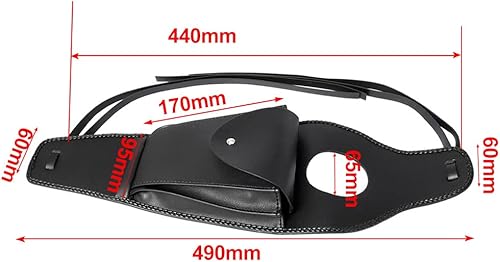 Miniatura 4 de Three T Lirun - Bolsa para tanque de combustible de piel sintética para motocicleta, bolsa para depósito de gasolina, bolsa central para consola de