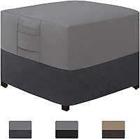 Vista 11 de Easy-Going - Funda para otomano de exterior, funda impermeable para otomano de patio, funda resistente para muebles de exterior con asas acolchadas