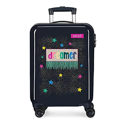 Enso Dreamer Maleta de Cabina Azul 38x55x20 cms Rígida ABS Cierre de combinación Lateral 34 2 kgs 4 Ruedas Dobles Equipaje de Mano