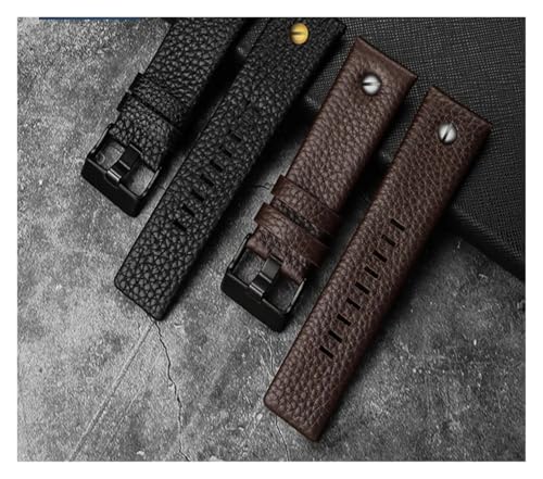 Bracelet en cuir de vachette compatible avec Diesel DZ4323 montre homme 24mm 26mm - 2